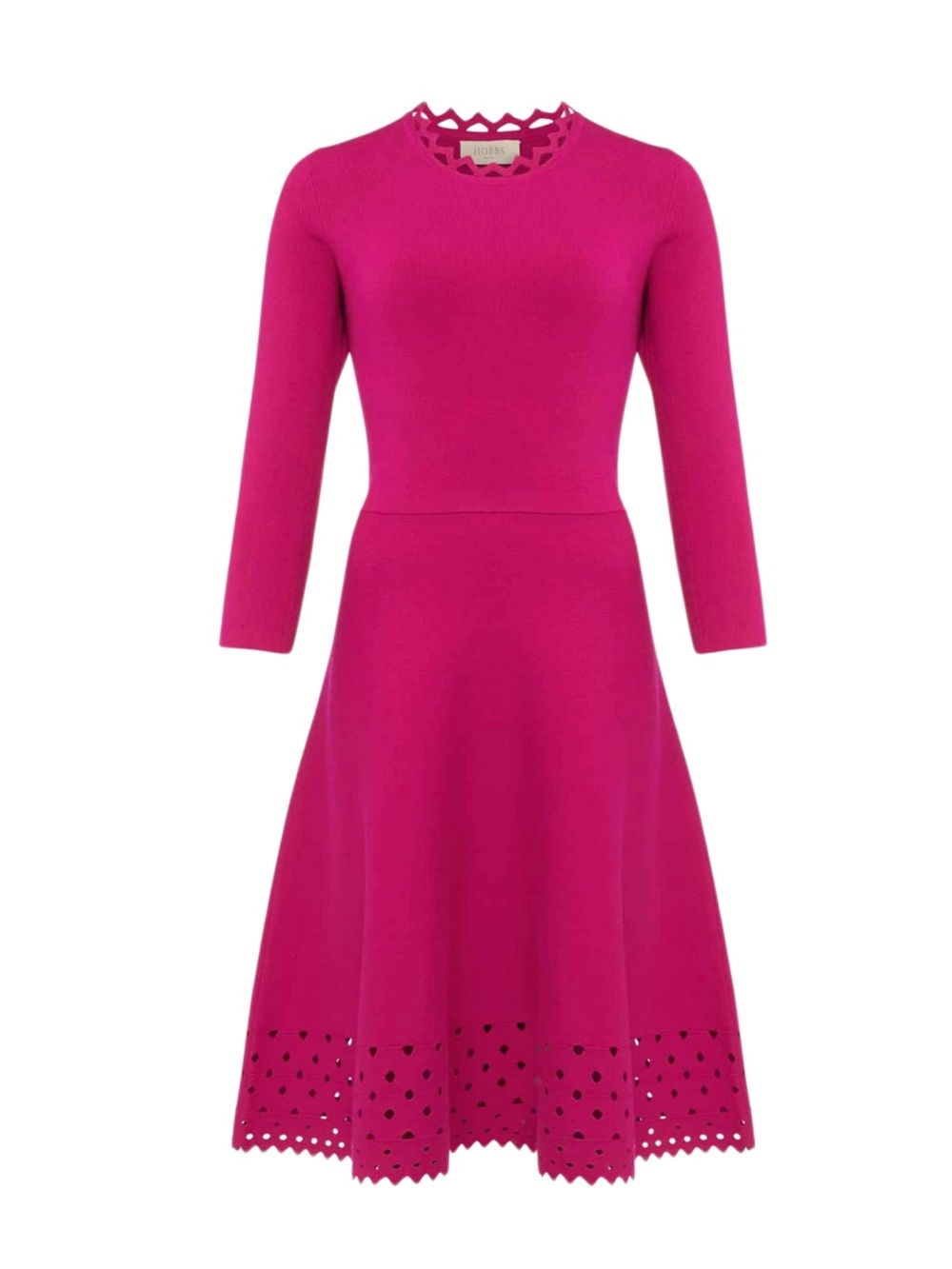 Hobbs London Myra Knitted Dress Orchid Pink NWT - Picture 3 of 10
